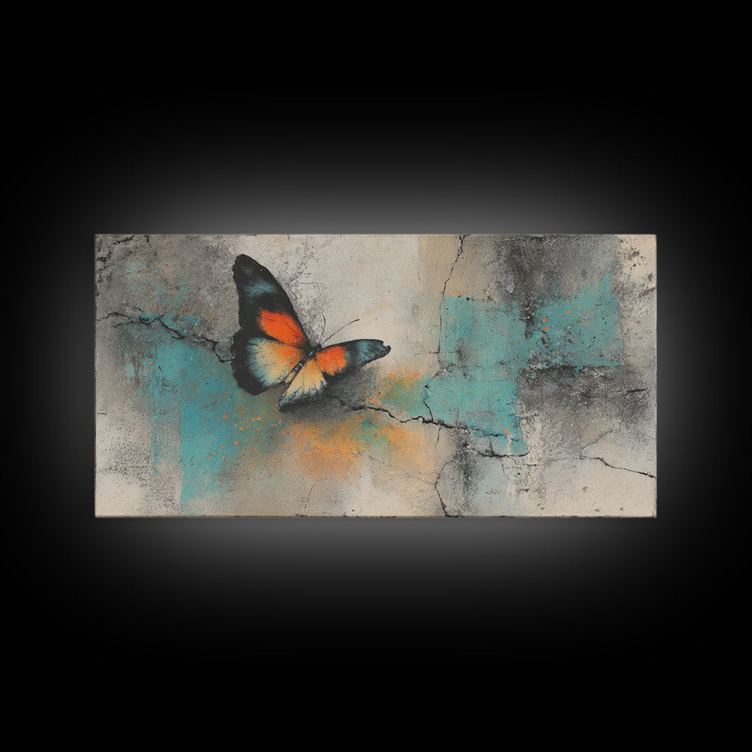 Wildstyle Arrows and Abstract Letter Forms Without Framed Canvas Print, Street Art, Painting, Living Room Decor, Urban, STR-2x1-37