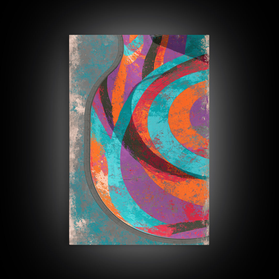 Skate Ramp Pattern Canvas Print, Street Art, Wall Decor, Living Room Decor, Fine Art, Urban, Modern Wall Art, Abstract Painting, STR-2x3-54