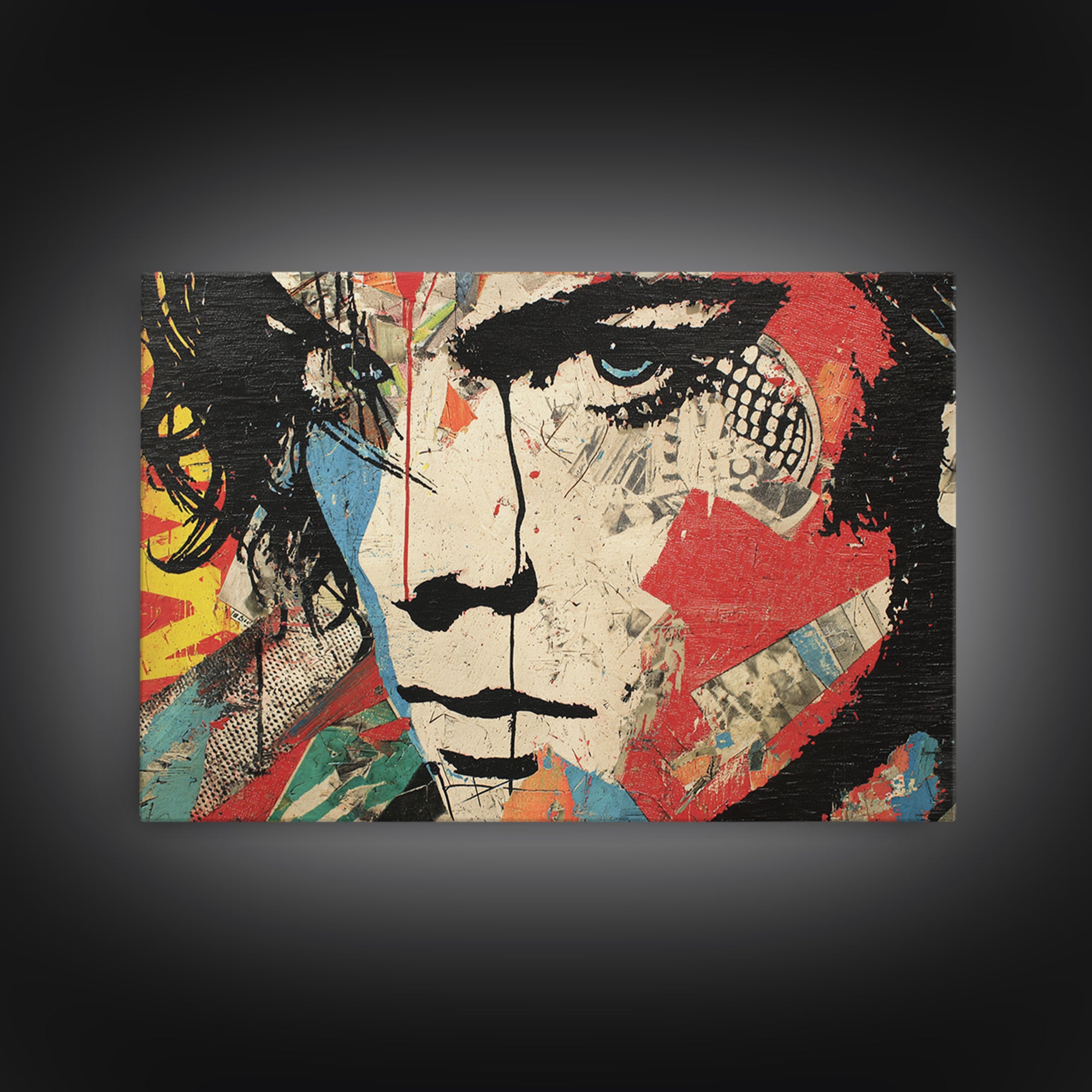 Bold Stencil Portrait Canvas Print, Street Art, Modern Decor, Living Room Decor, Fine Art, Urban, Poster, Wall Decor, STR-3x2-53