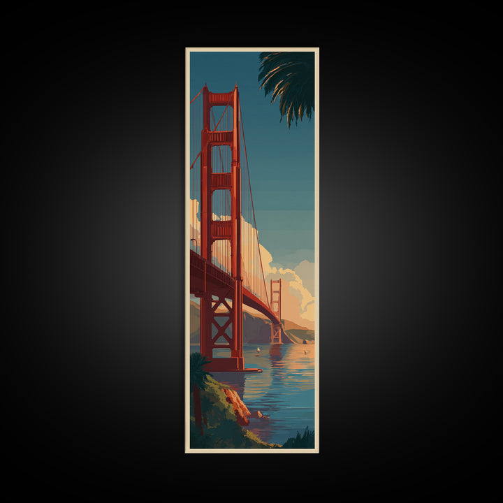New York Bridge at Sunrise Canvas Print, Travel Poster(2), Travel Poster, Living Room Decor, Fine Art, Voyage, TPO-1x3-18