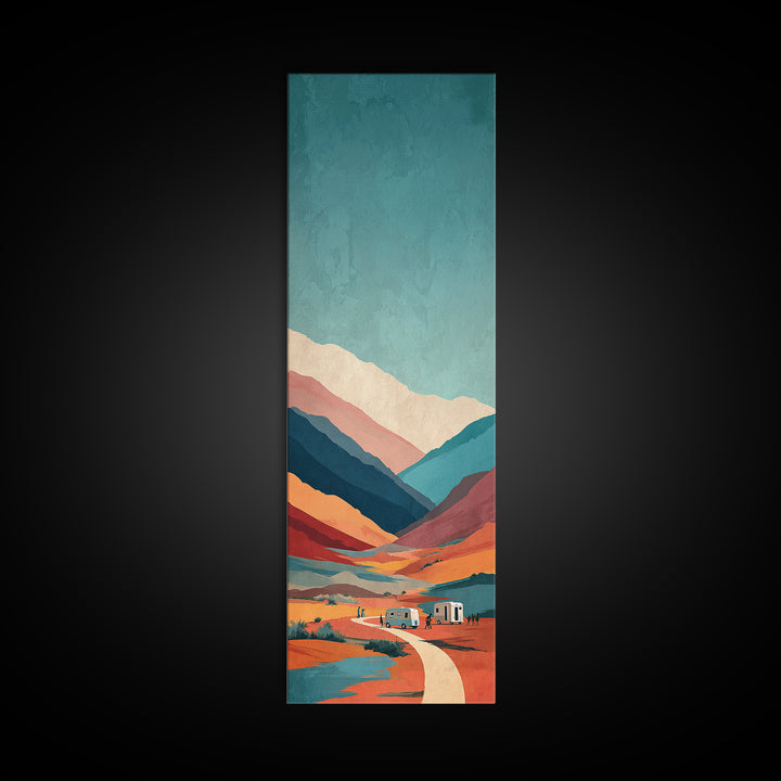 Moroccan Desert Caravan Travel Poster Framed Canvas Print, Travel Poster(2), Gallery Wall Set, Living Room Decor, Voyage, TPO-1x3-91