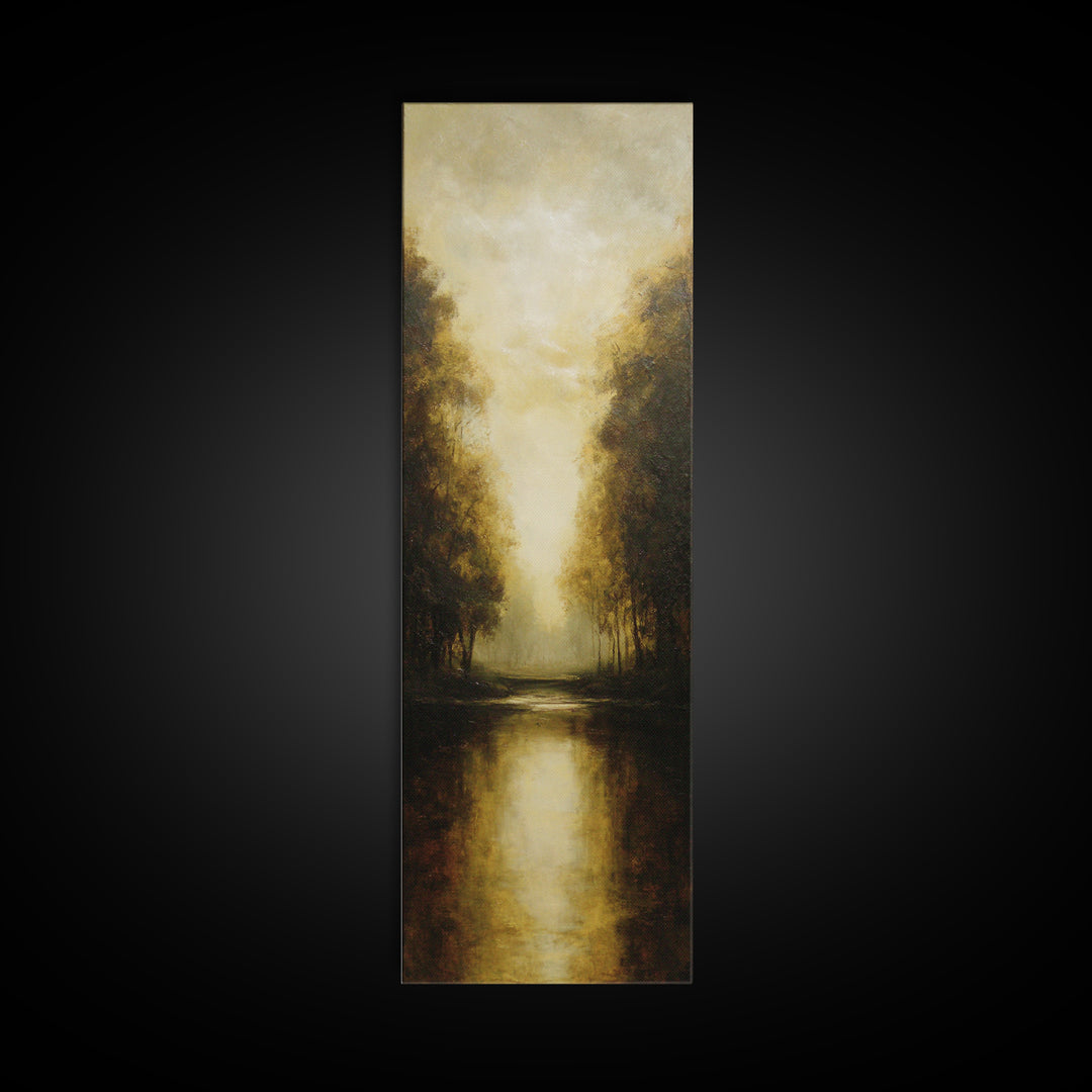 Classic Oil Painted Landscape Canvas Print, Traditional Art, Minimalist Decor, Living Room Decor, Oil Painting, Classic, TRA-1x3-13