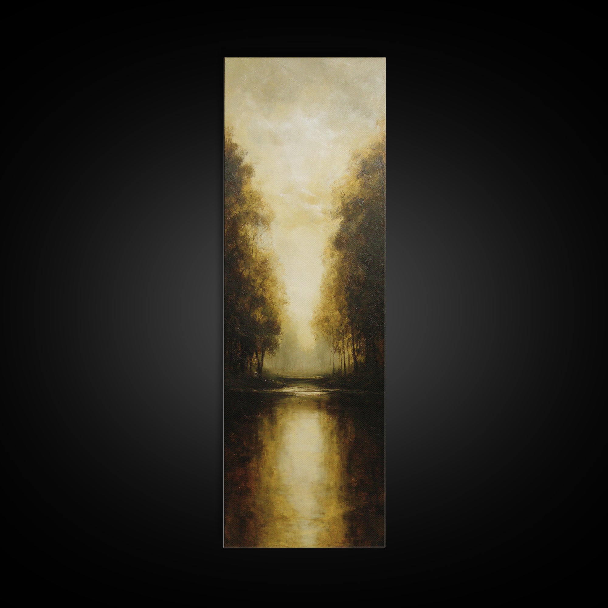 Classic Oil Painted Landscape Canvas Print, Traditional Art, Minimalist Decor, Living Room Decor, Oil Painting, Classic, TRA-1x3-13