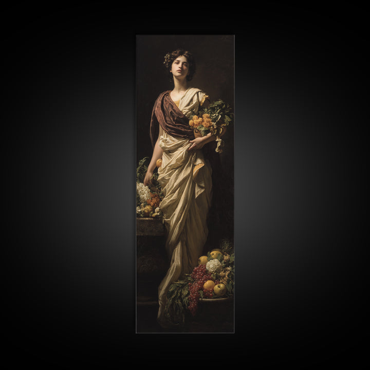 Classical Portrait with Dignified Lighting Canvas Print, Traditional Art, Digital Art, Living Room Decor, Fine Art, Classic, TRA-1x3-44