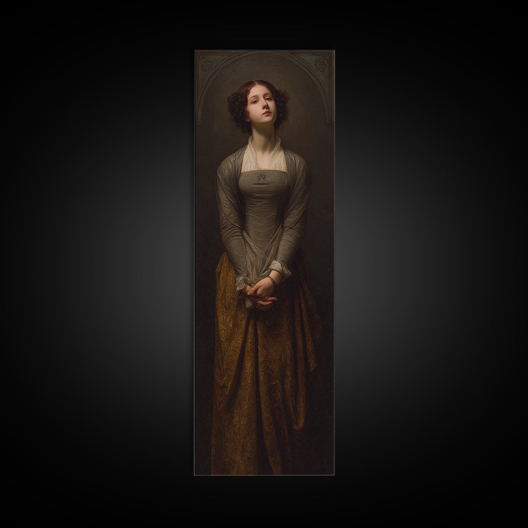 Classical Portrait with Dignified Lighting Canvas Print, Traditional Art, Canvas Print, Living Room Decor, Oil Painting, TRA-1x3-68
