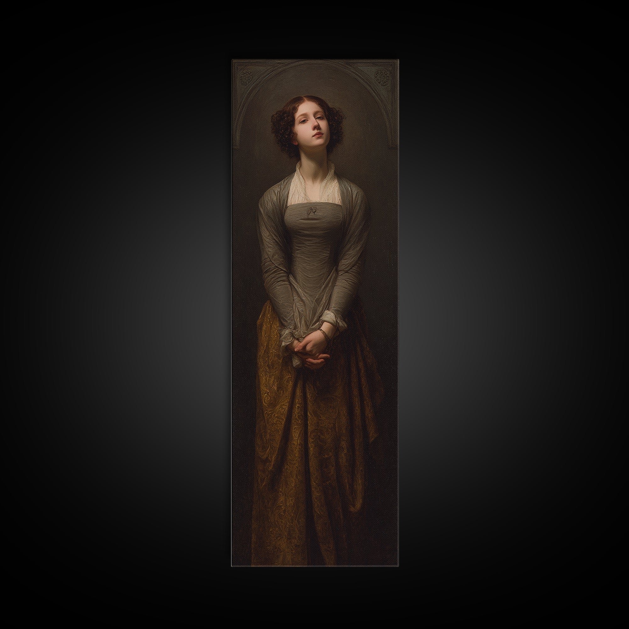 Classical Portrait with Dignified Lighting Canvas Print, Traditional Art, Canvas Print, Living Room Decor, Oil Painting, TRA-1x3-68