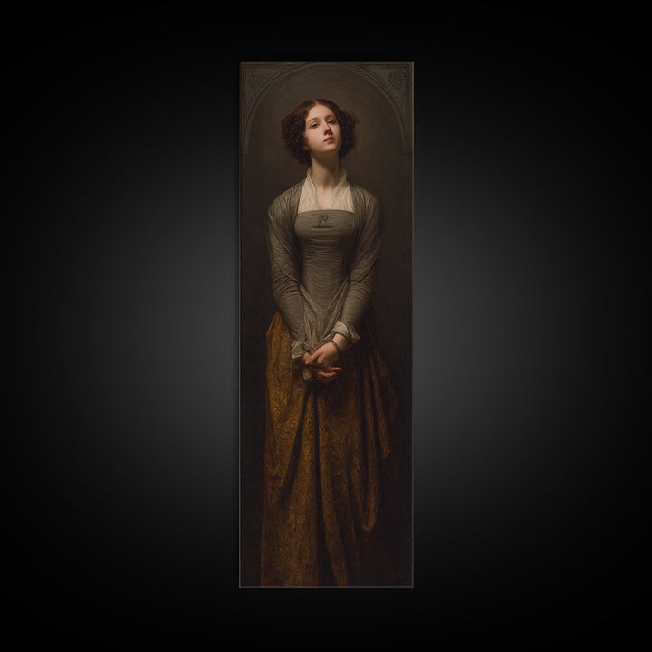 Classical Portrait with Dignified Lighting Canvas Print, Traditional Art, Canvas Print, Living Room Decor, Oil Painting, TRA-1x3-68