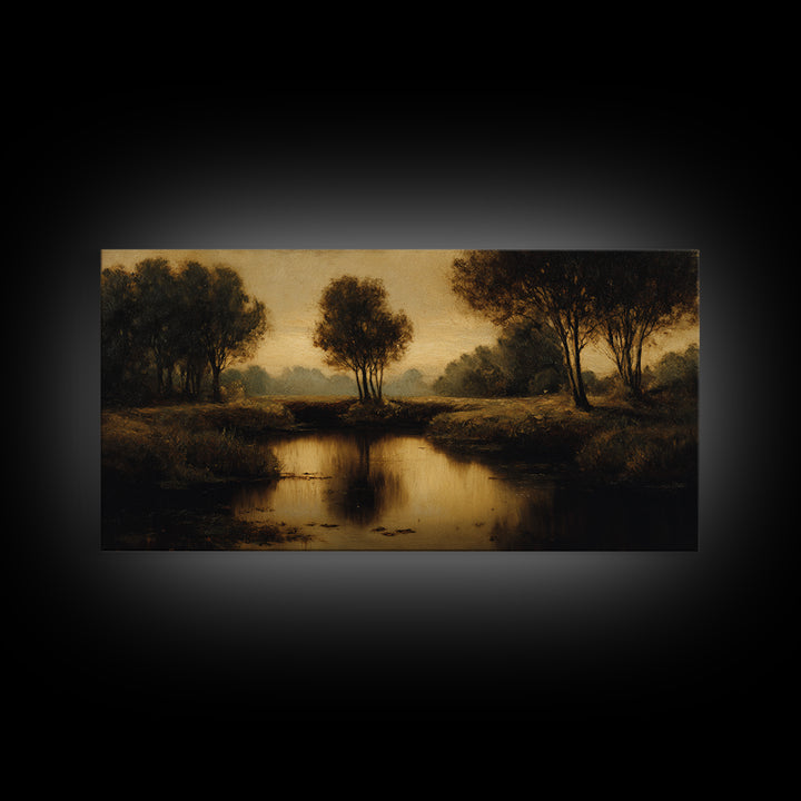 Classic Oil Painted Landscape Canvas Print, Traditional Art, Japanese Art, Living Room Decor, Fine Art, Classic, Gallery Decor, TRA-2x1-69