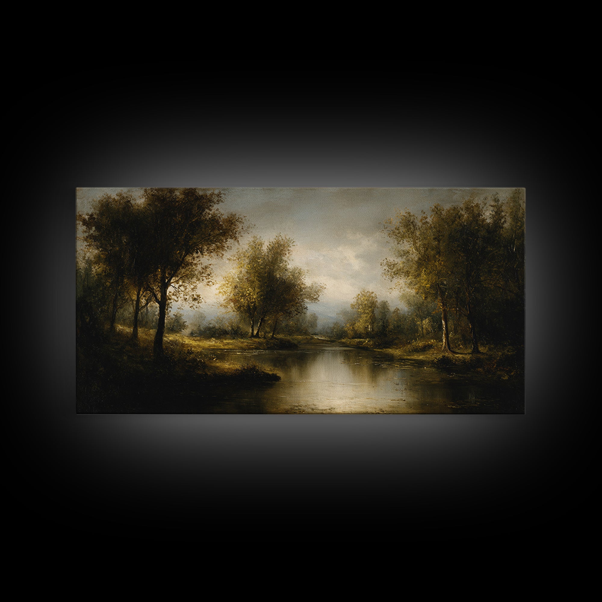 Classic Oil Painted Landscape Canvas Print, Traditional Art, Japanese Art, Living Room Decor, Fine Art, Classic, Gallery Decor, TRA-2x1-93