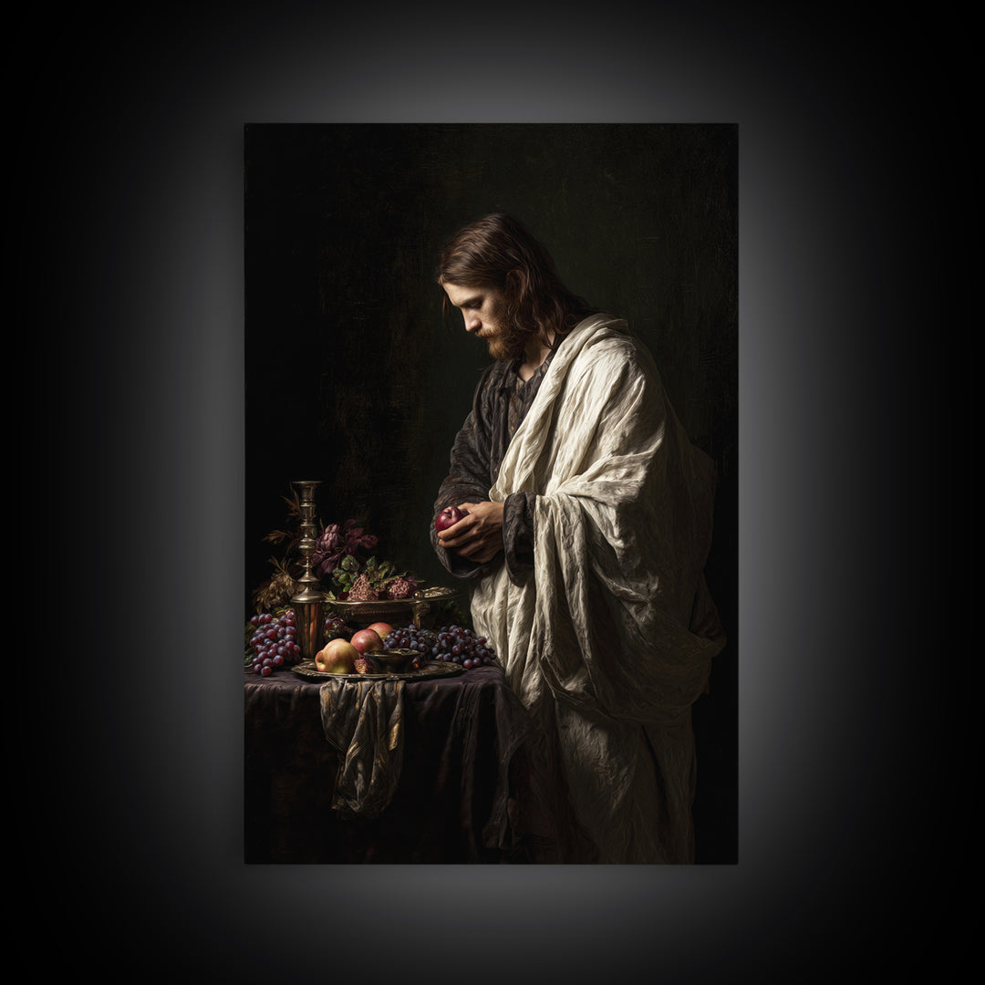 Classical Portrait with Dignified Lighting Canvas Print, Traditional Art, Contemporary Art, Living Room Decor, Classic, TRA-2x3-40