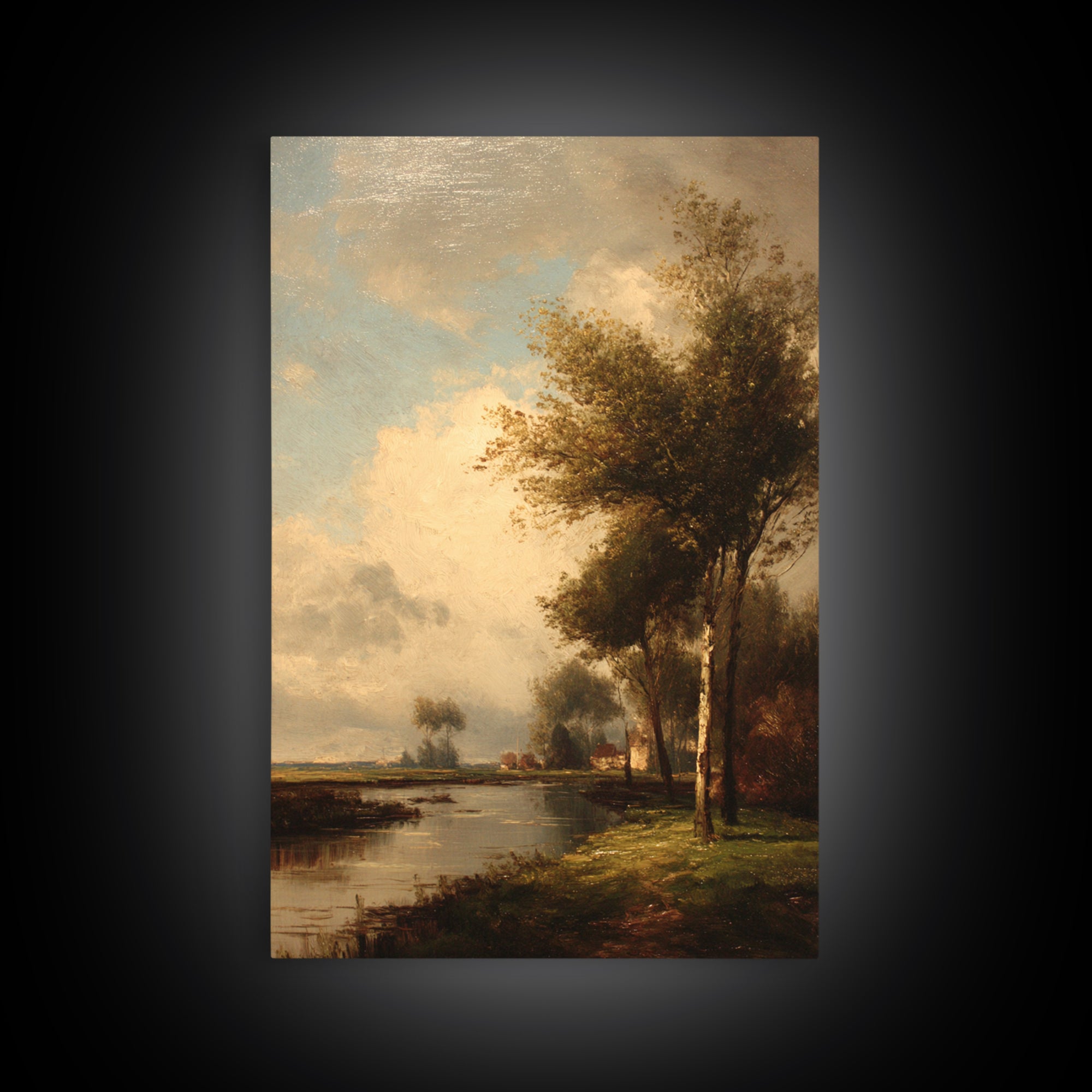 Classic Oil Painted Landscape Canvas Print, Traditional Art, Furry Art, Living Room Decor, Fine Art, Classic, Fine Art Print, TRA-2x3-81