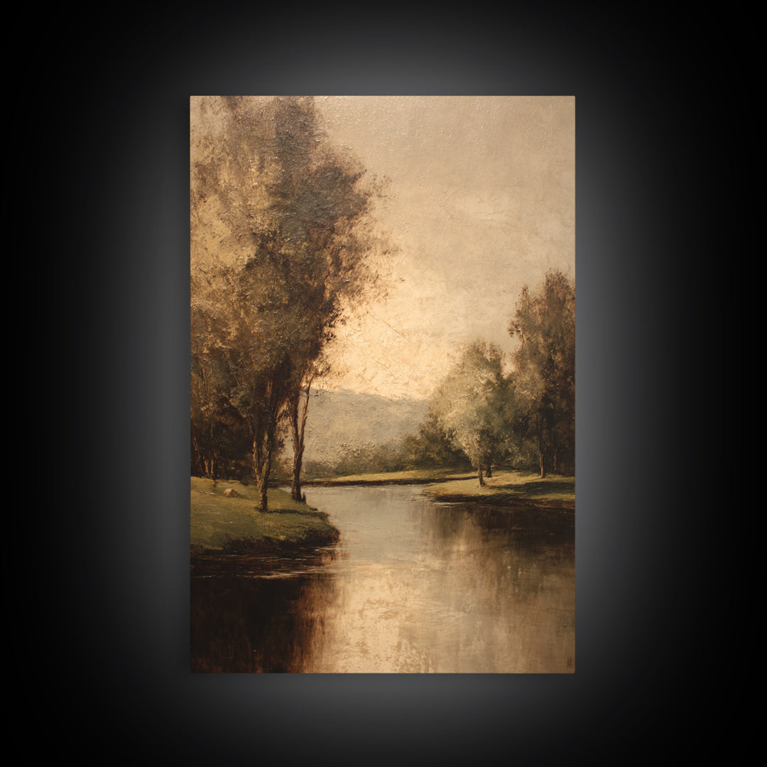 Classic Oil Painted Landscape Canvas Print, Traditional Art, Art Commission, Living Room Decor, Classic, Watercolor Art, TRA-2x3-9
