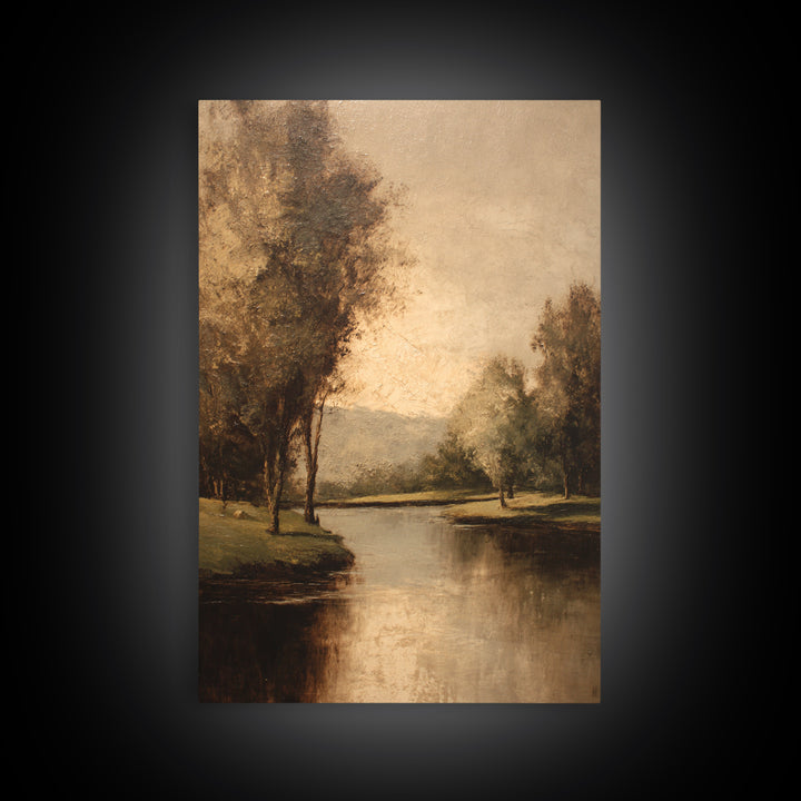 Classic Oil Painted Landscape Canvas Print, Traditional Art, Art Commission, Living Room Decor, Classic, Watercolor Art, TRA-2x3-9