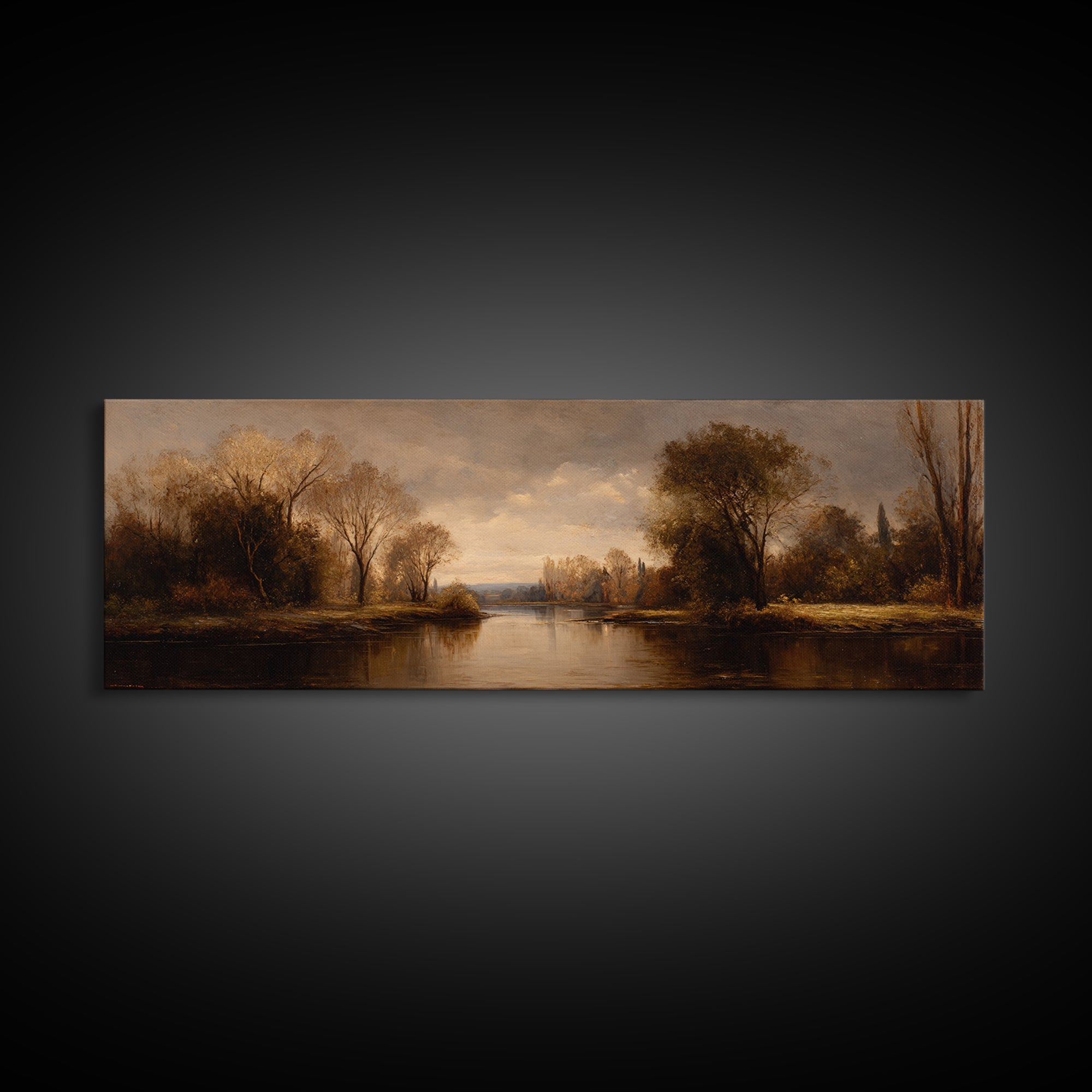 Classic Oil Painted Landscape Canvas Print, Traditional Art, Pokemon Poster, Living Room Decor, Watercolor Art, Classic, TRA-3x1-65