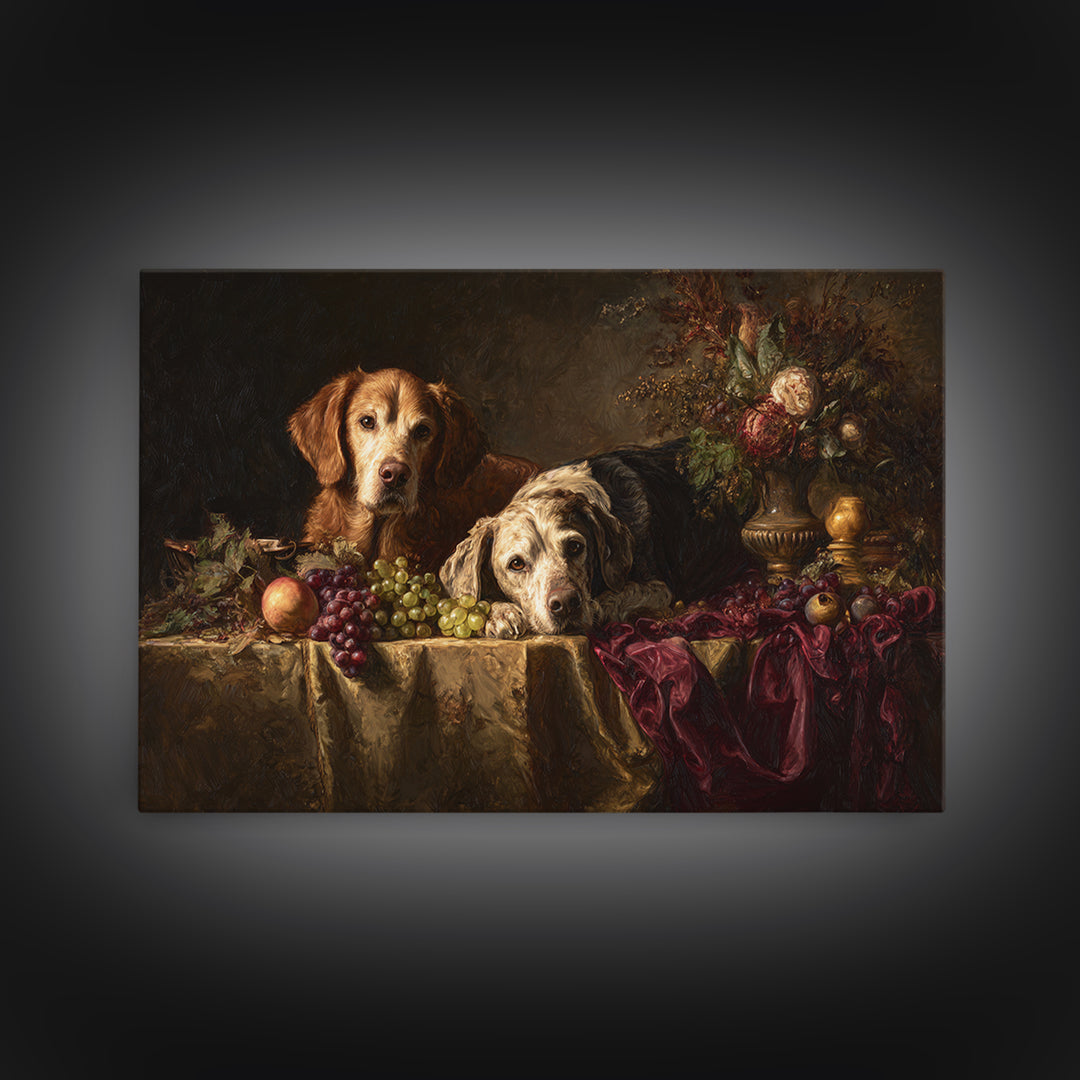 Hunting Dog Portrait Canvas Print, Traditional Art, Art, Living Room Decor, Fine Art, Classic, Printable Art, Art Commissions, TRA-3x2-88
