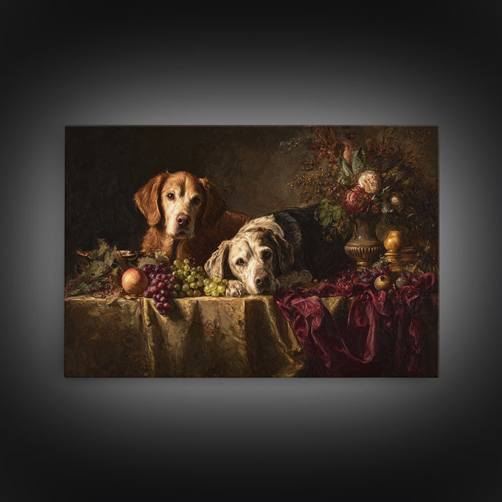 Hunting Dog Portrait Canvas Print, Traditional Art, Art, Living Room Decor, Fine Art, Classic, Printable Art, Art Commissions, TRA-3x2-88