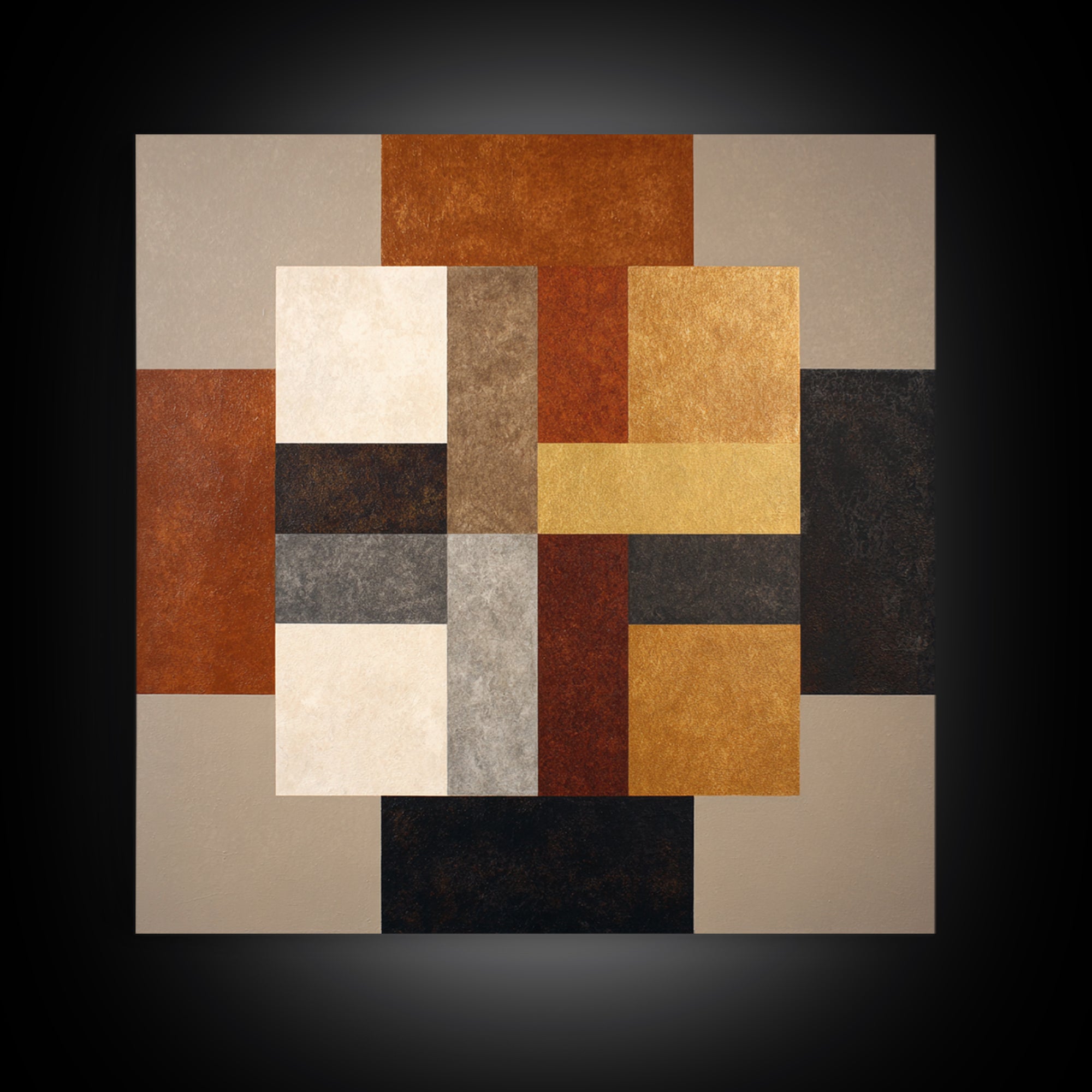 Earth Tone Geometric Pattern by Woven Cloth Canvas Print, Tribal Art, Neutral Decor, Living Room Decor, Abstract Art, Tribal, TRI-1x1-50