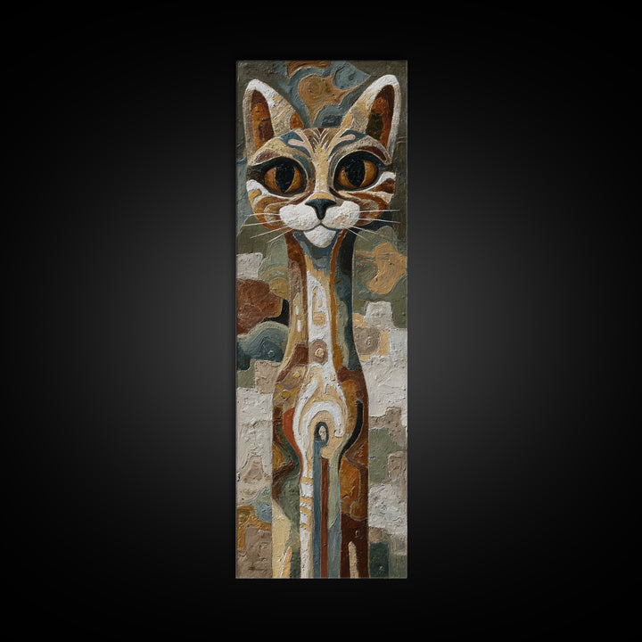 Stylized Animal Totem Canvas Print, Tribal Art, Modern Decor, Living Room Decor, Fine Art, Tribal, Wall Decor, TRI-1x3-88