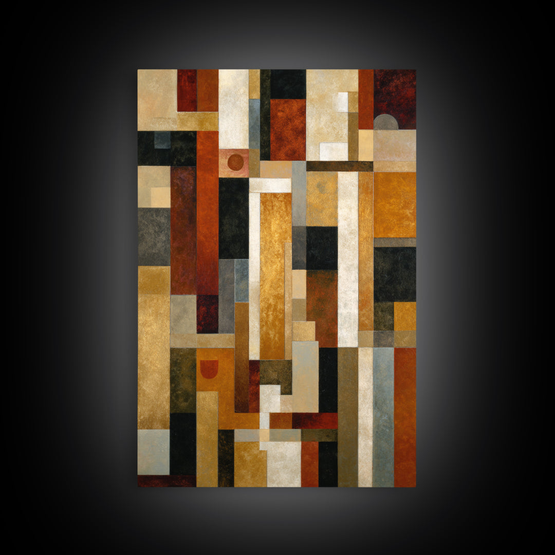 Geometric Border Design by Global Textiles Framed Canvas Print, Tribal Art, Gallery Wall Art, Living Room Decor, Tribal, TRI-2x3-100