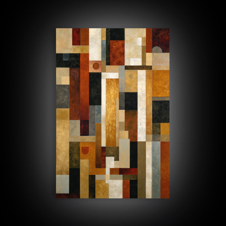 Geometric Border Design by Global Textiles Framed Canvas Print, Tribal Art, Gallery Wall Art, Living Room Decor, Tribal, TRI-2x3-100