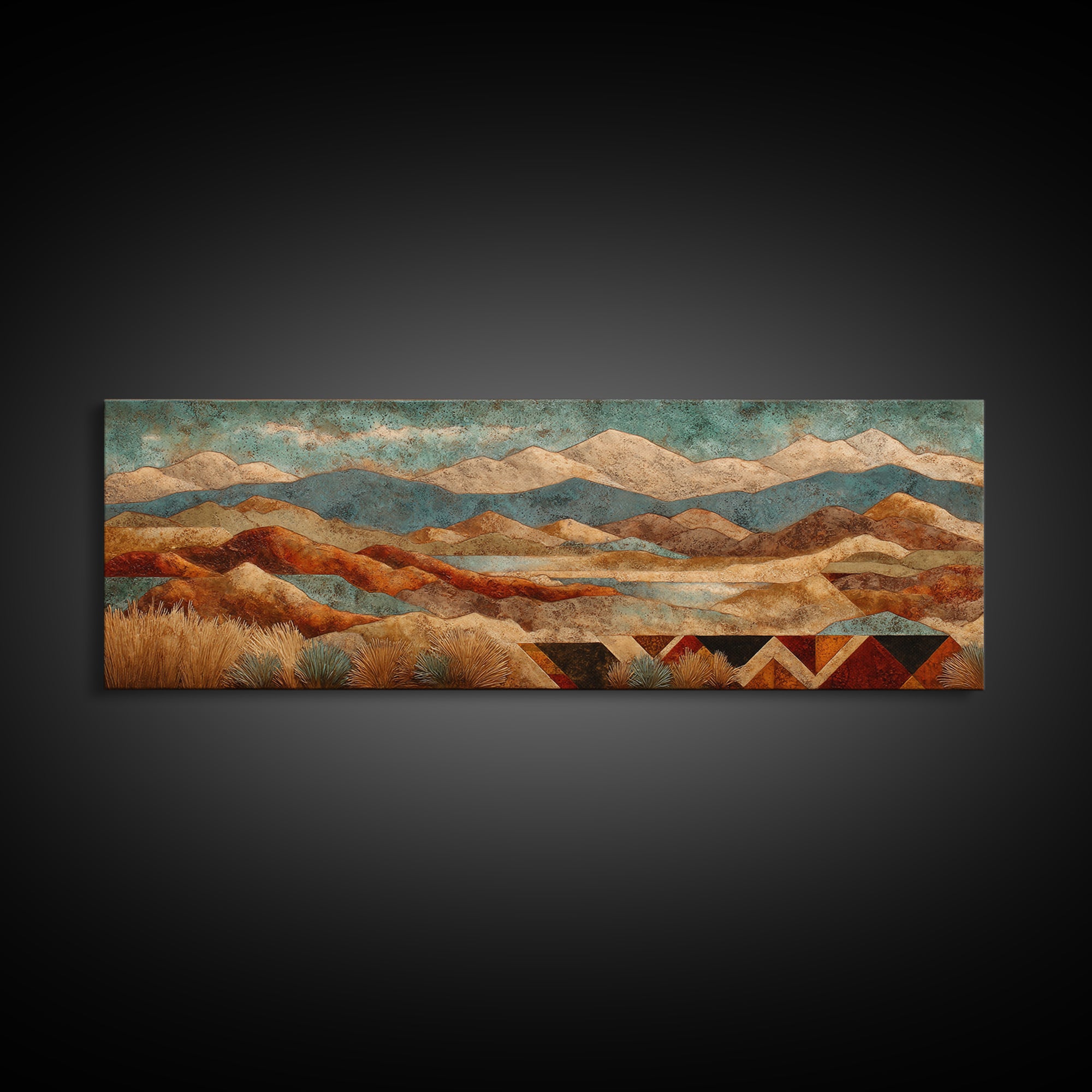 Desert Rhythm Pattern Canvas Print, Tribal Art, Luxury Decor, Living Room Decor, Tribal, Abstract Art, Abstract Wall Art, TRI-3x1-14