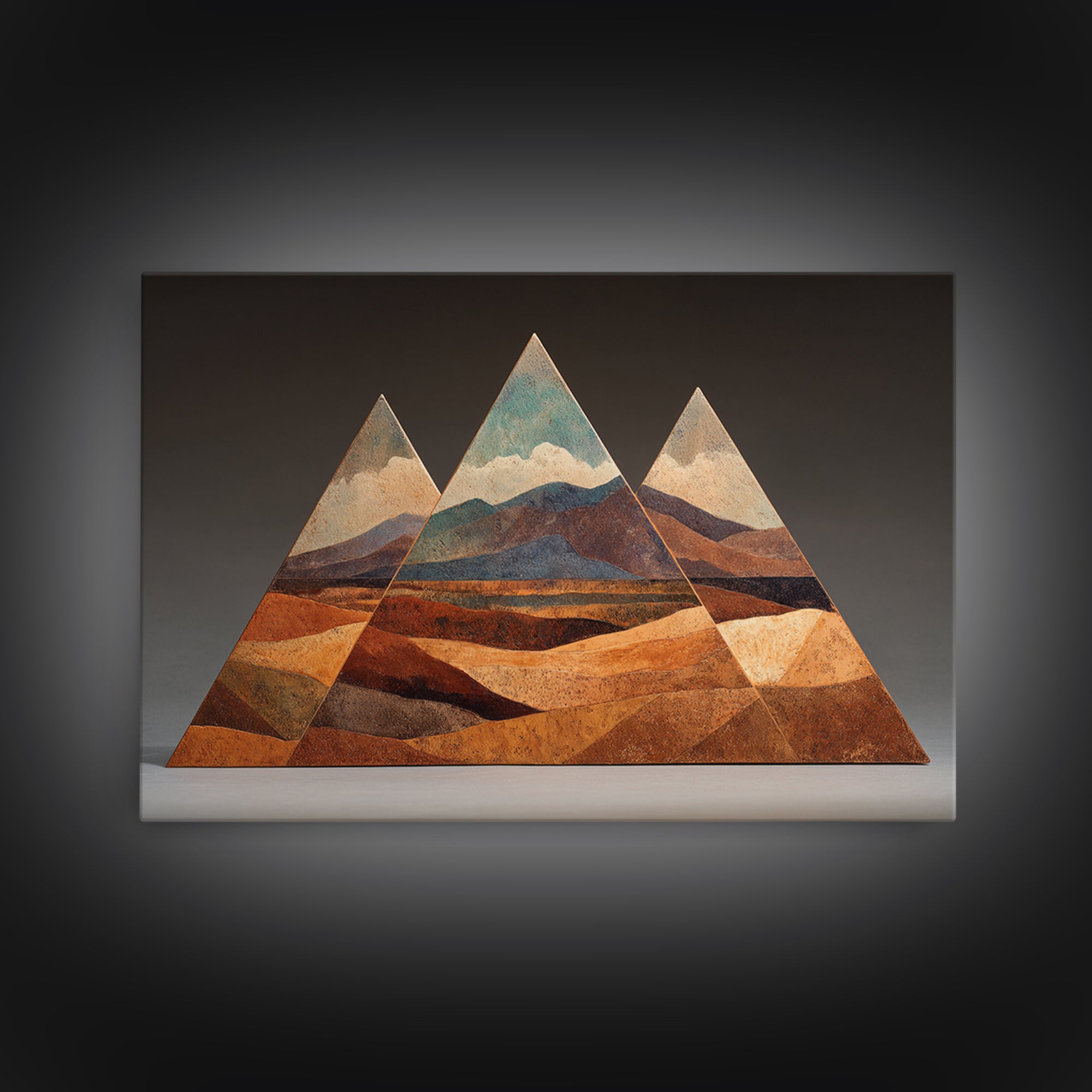 Desert Rhythm Pattern Framed Canvas Print, Tribal Art, Earthy, Living Room Decor, Fine Art, Tribal, Textured Painting, TRI-3x2-50