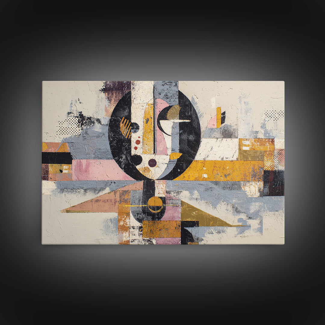 Abstract Warrior Figure Framed Canvas Print, Tribal Art, Art Print, Living Room Decor, Fine Art, Tribal, Abstract Wall Art, TRI-3x2-65