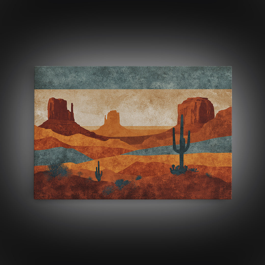 Desert Rhythm Pattern Framed Canvas Print, Tribal Art, Earthy, Living Room Decor, Fine Art, Tribal, Textured Painting, TRI-3x2-74
