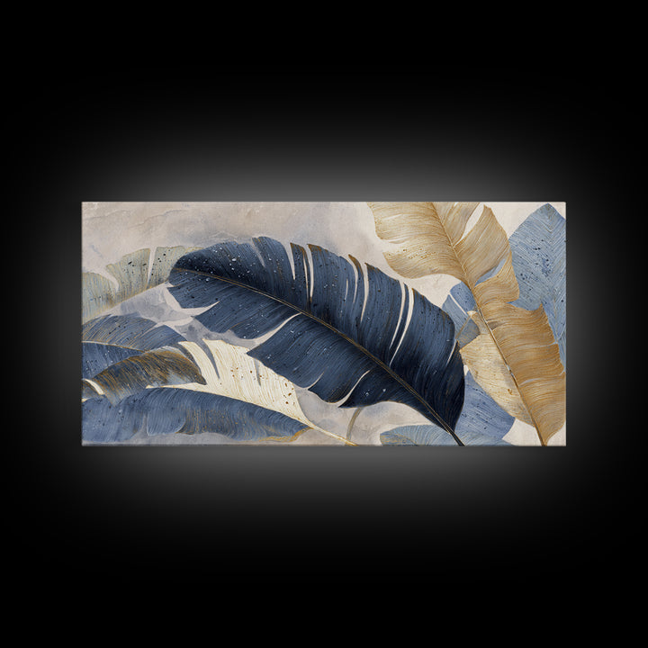 Rain Soaked Palm Leaf Closeup Canvas Print, Tropical Art, Art Print, Living Room Decor, Fine Art, Tropic, Abstract Painting, TRO-2x1-17