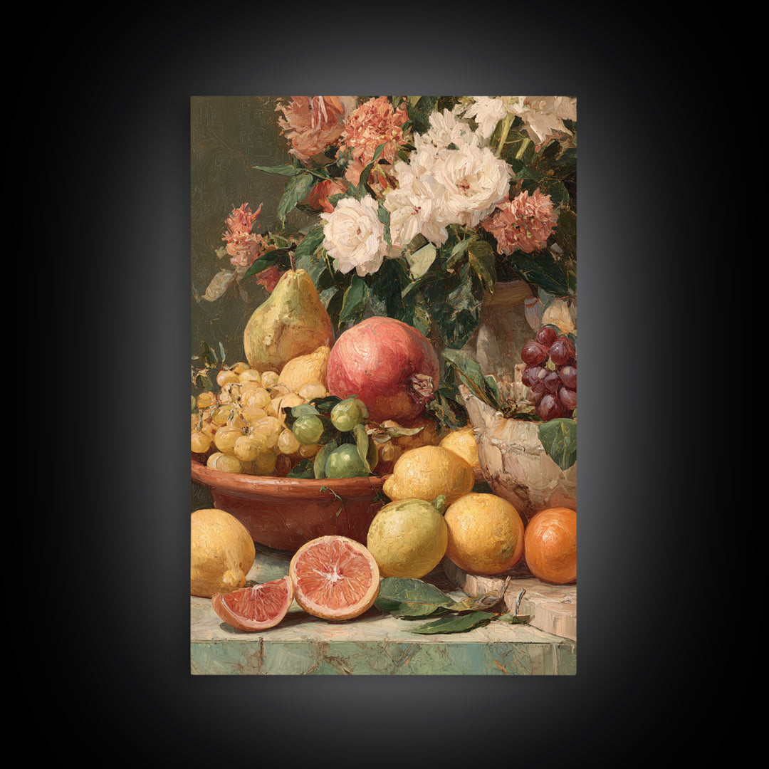 Tropical Fruit Market Arrangement Canvas Print, Tropical Art, Art Print, Living Room Decor, Fine Art, Tropic, Abstract Painting, TRO-2x3-23
