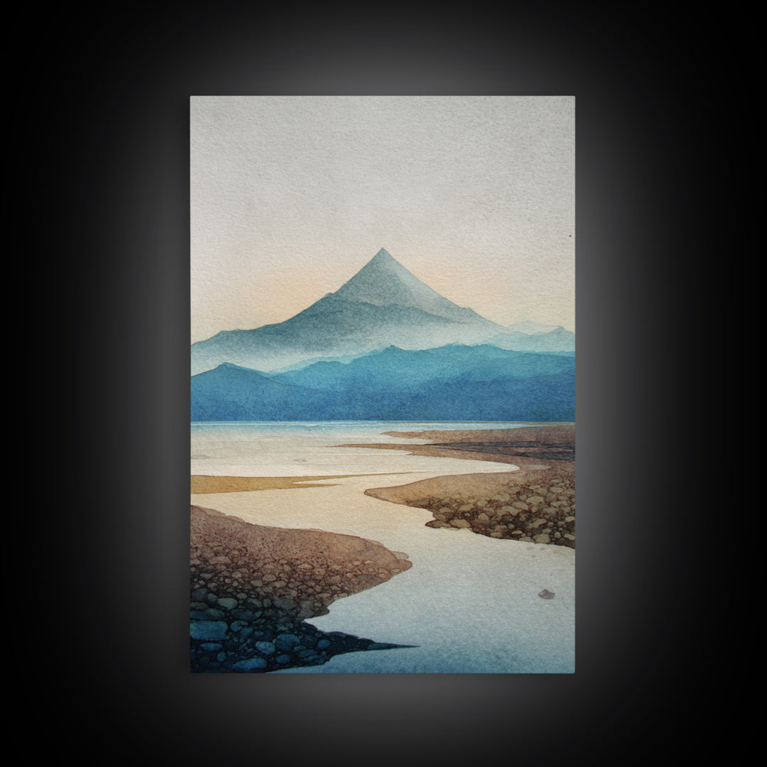 Island Volcano with Lush Foreground Canvas Print, Tropical Art, Oversized Wall Art, Living Room Decor, Fine Art, Tropic, TRO-2x3-49