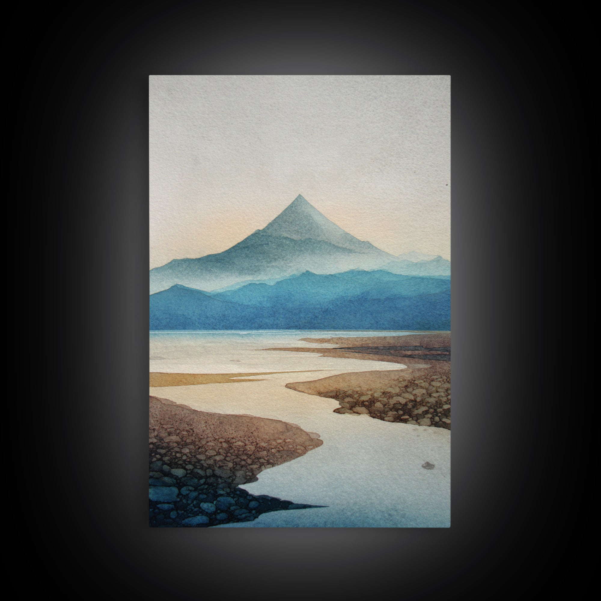 Island Volcano with Lush Foreground Canvas Print, Tropical Art, Oversized Wall Art, Living Room Decor, Fine Art, Tropic, TRO-2x3-49