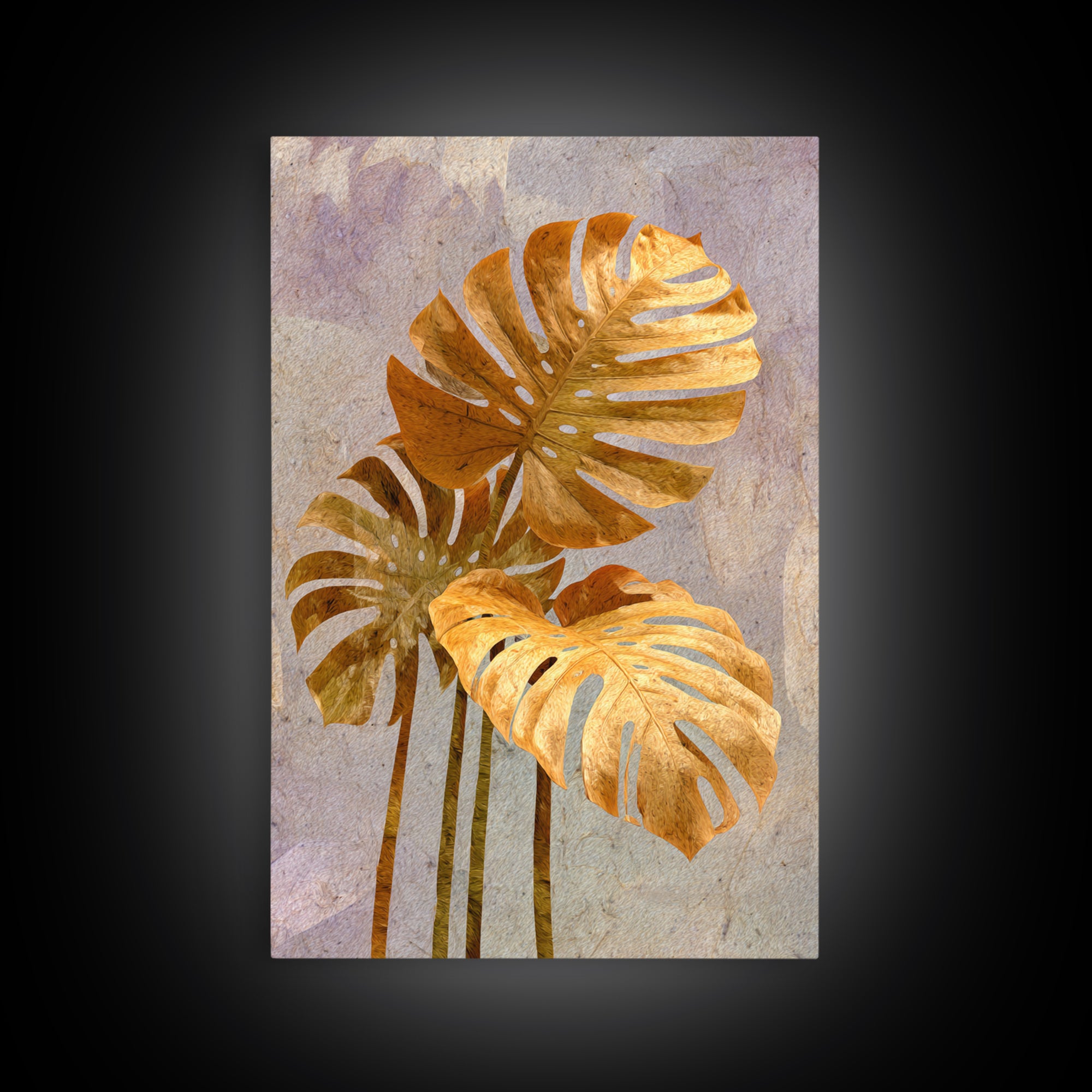 Lush Monstera Leaves Canvas Print, Tropical Art, Wall Art Prints, Living Room Decor, Fine Art, Tropic, Beach Wall Art, TRO-2x3-9