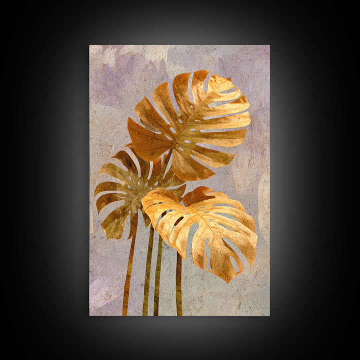 Lush Monstera Leaves Canvas Print, Tropical Art, Wall Art Prints, Living Room Decor, Fine Art, Tropic, Beach Wall Art, TRO-2x3-9