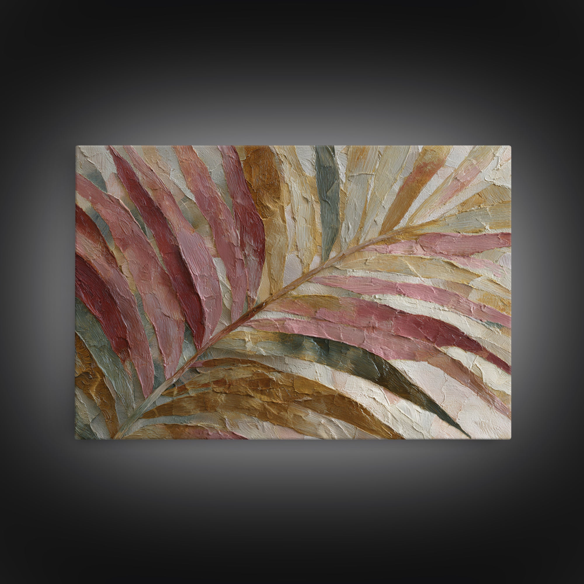 Rain Soaked Palm Leaf Closeup Canvas Print, Tropical Art, Coastal Decor, Living Room Decor, Fine Art, Tropic, Modern Decor, TRO-3x2-1