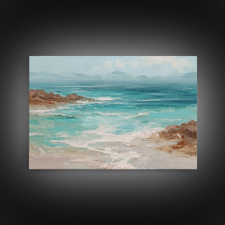 Tropical Lagoon with Turquoise Water Canvas Print, Tropical Art, Modern Decor, Living Room Decor, Fine Art, Tropic, Wall Decor, TRO-3x2-11
