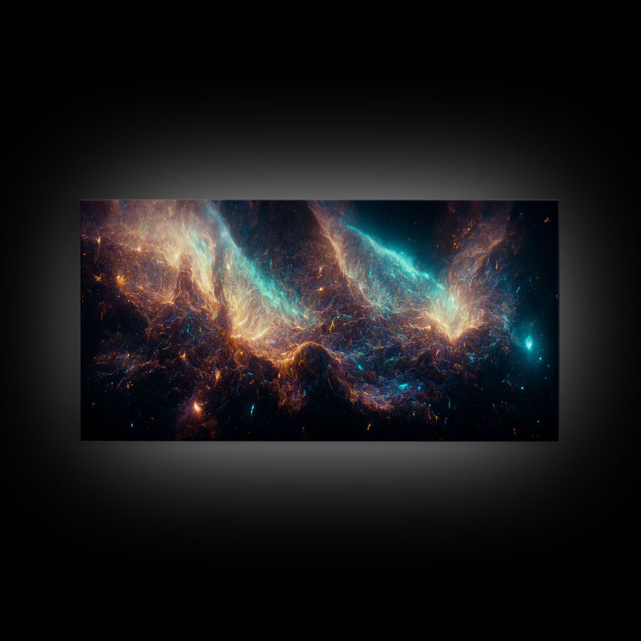 Galaxy canvas print, trippy stars and night sky, universe, cool wall art, unique wall art