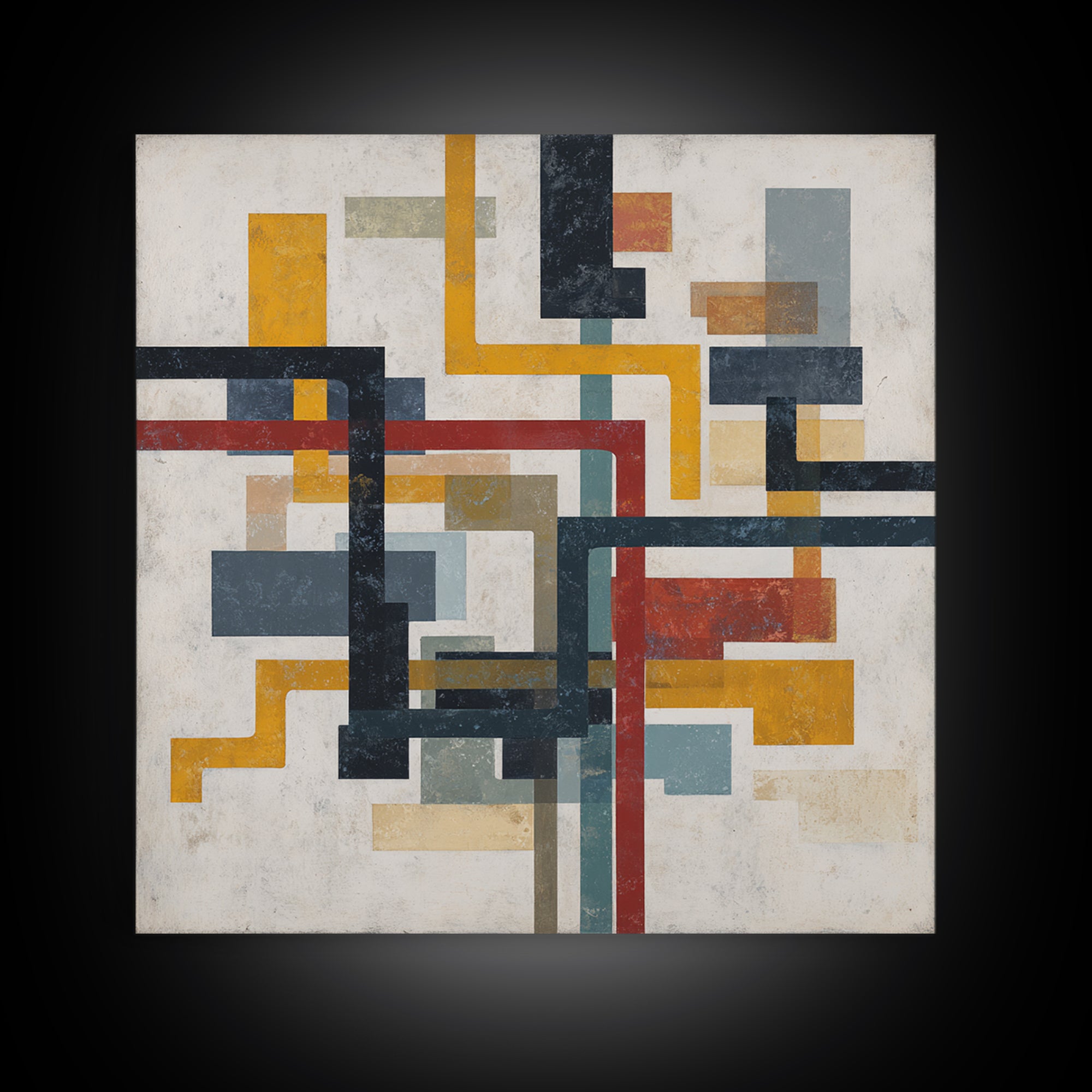 Abstract Subway Map Lines Without Labels Canvas Print, Urban Art, Home Decor, Living Room Decor, Abstract Art, Urban, URB-1x1-4