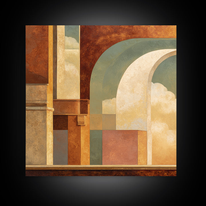 Old Theater Marquee Shapes Without Text Canvas Print, Urban Art, Neutral Decor, Living Room Decor, Abstract Art, Urban, URB-1x1-69