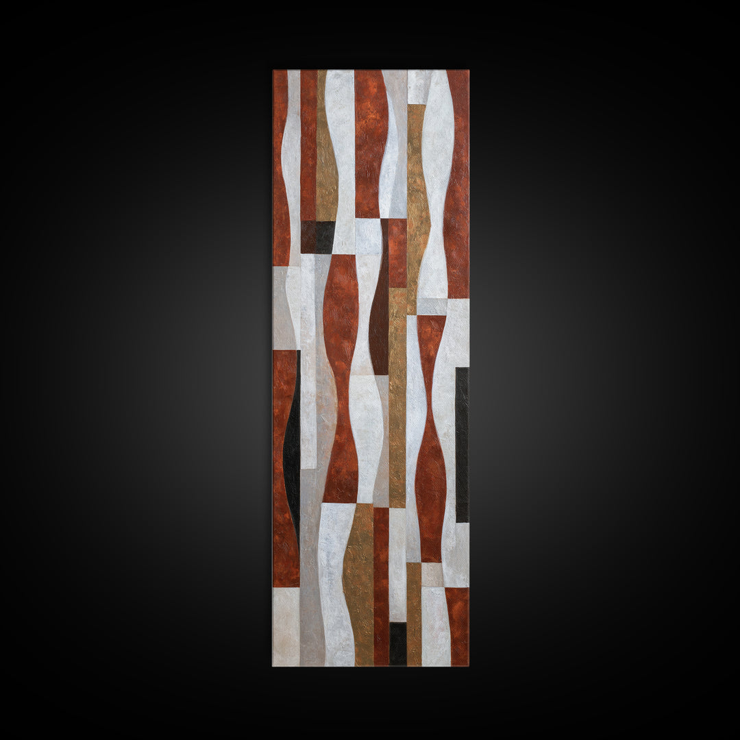 High Rise Window Grid Abstract Framed Canvas Print, Urban Art, Printable Wall Art, Living Room Decor, Abstract Art, Urban, URB-1x3-31