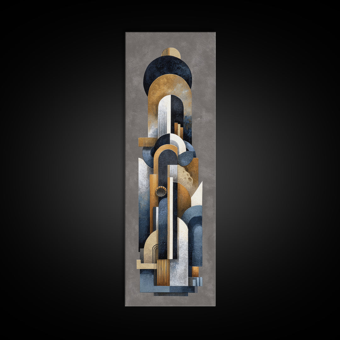 Old Theater Marquee Shapes Without Text Canvas Print, Urban Art, Textured Wall Art, Living Room Decor, Fine Art, Urban, URB-1x3-33