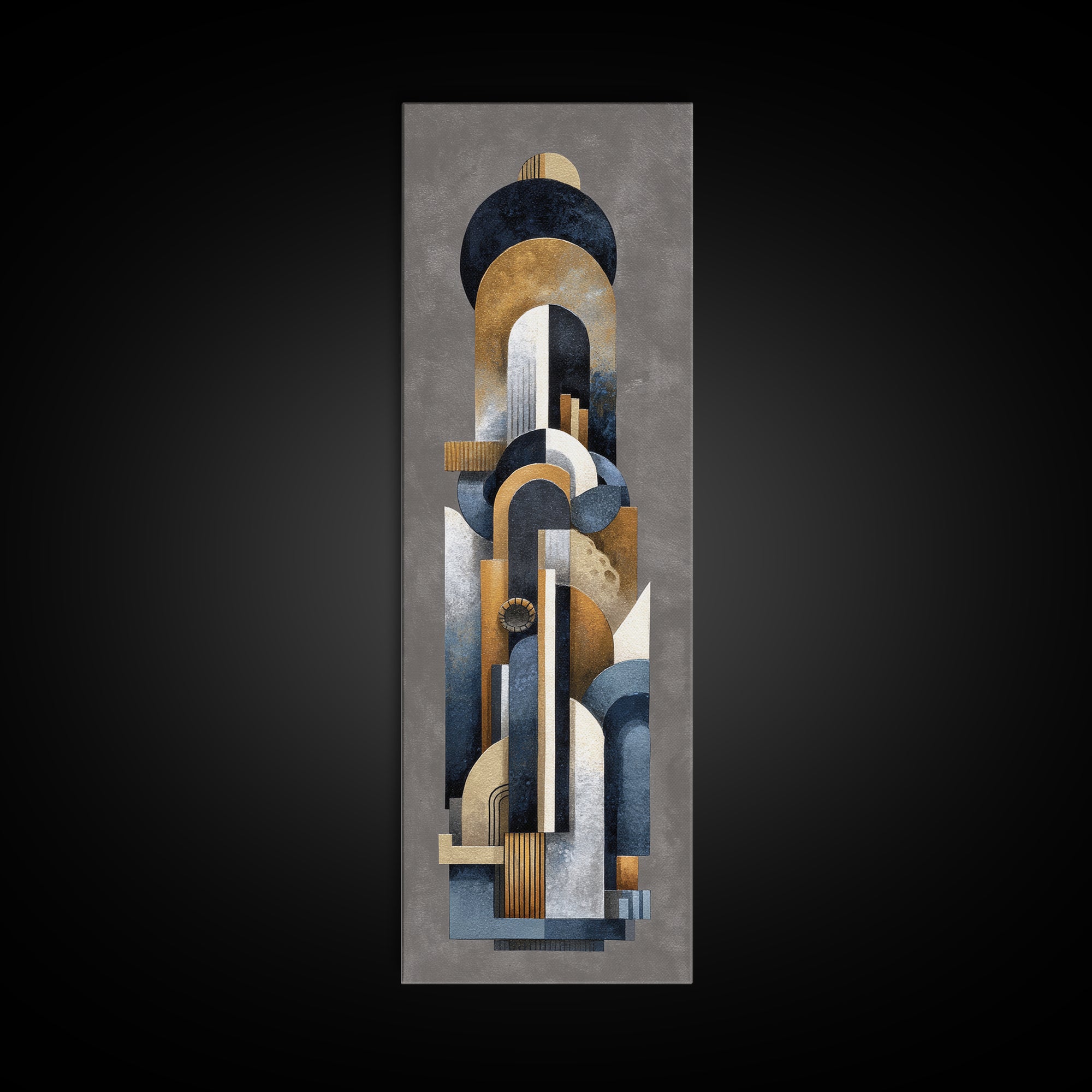 Old Theater Marquee Shapes Without Text Canvas Print, Urban Art, Textured Wall Art, Living Room Decor, Fine Art, Urban, URB-1x3-33