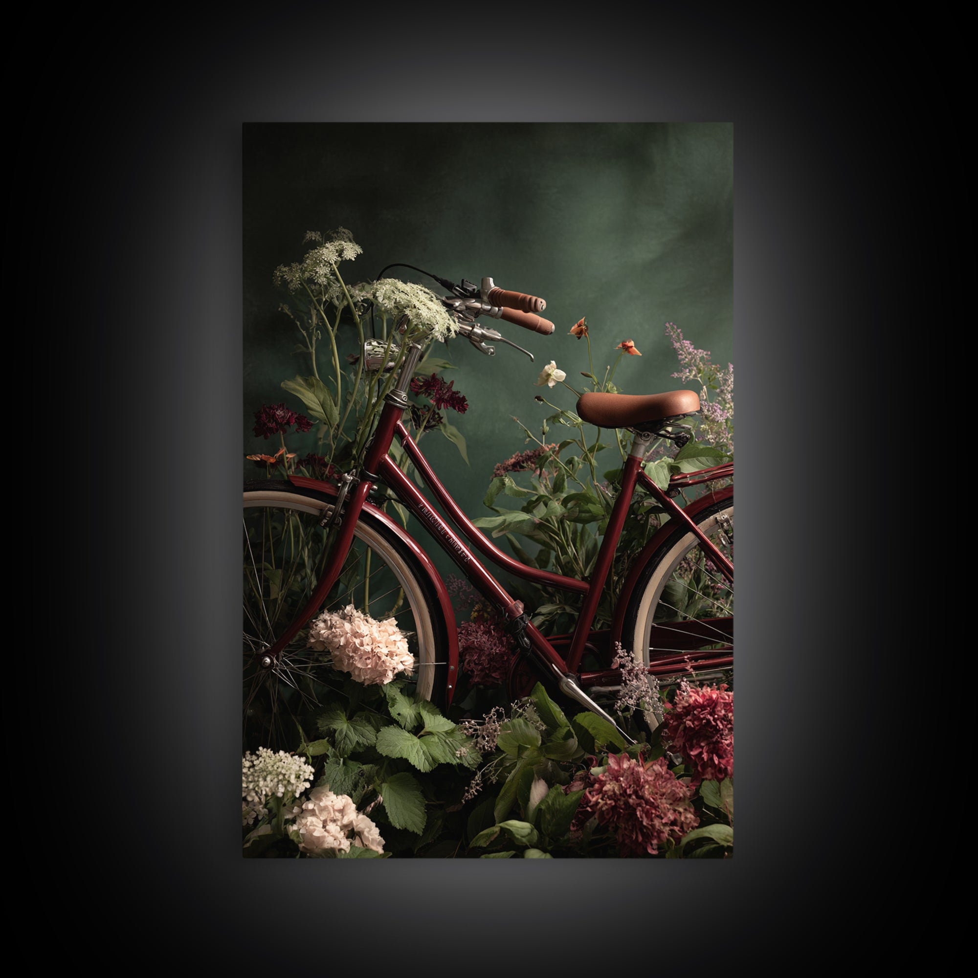 Bicycle Locked to Post Canvas Print, Urban Art, Art Print, Living Room Decor, Fine Art, Urban, Oil Painting, Art Deco, URB-2x3-23