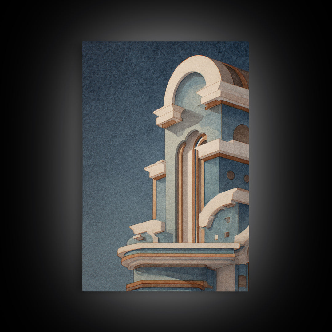 Old Theater Marquee Shapes Without Text Canvas Print, Urban Art, Digital Print, Living Room Decor, Abstract Art, Urban, URB-2x3-77