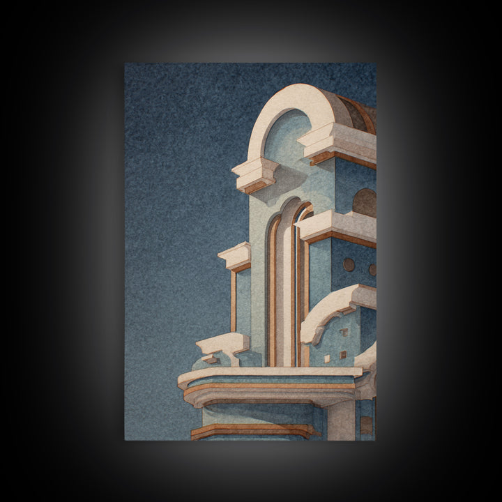 Old Theater Marquee Shapes Without Text Canvas Print, Urban Art, Digital Print, Living Room Decor, Abstract Art, Urban, URB-2x3-77