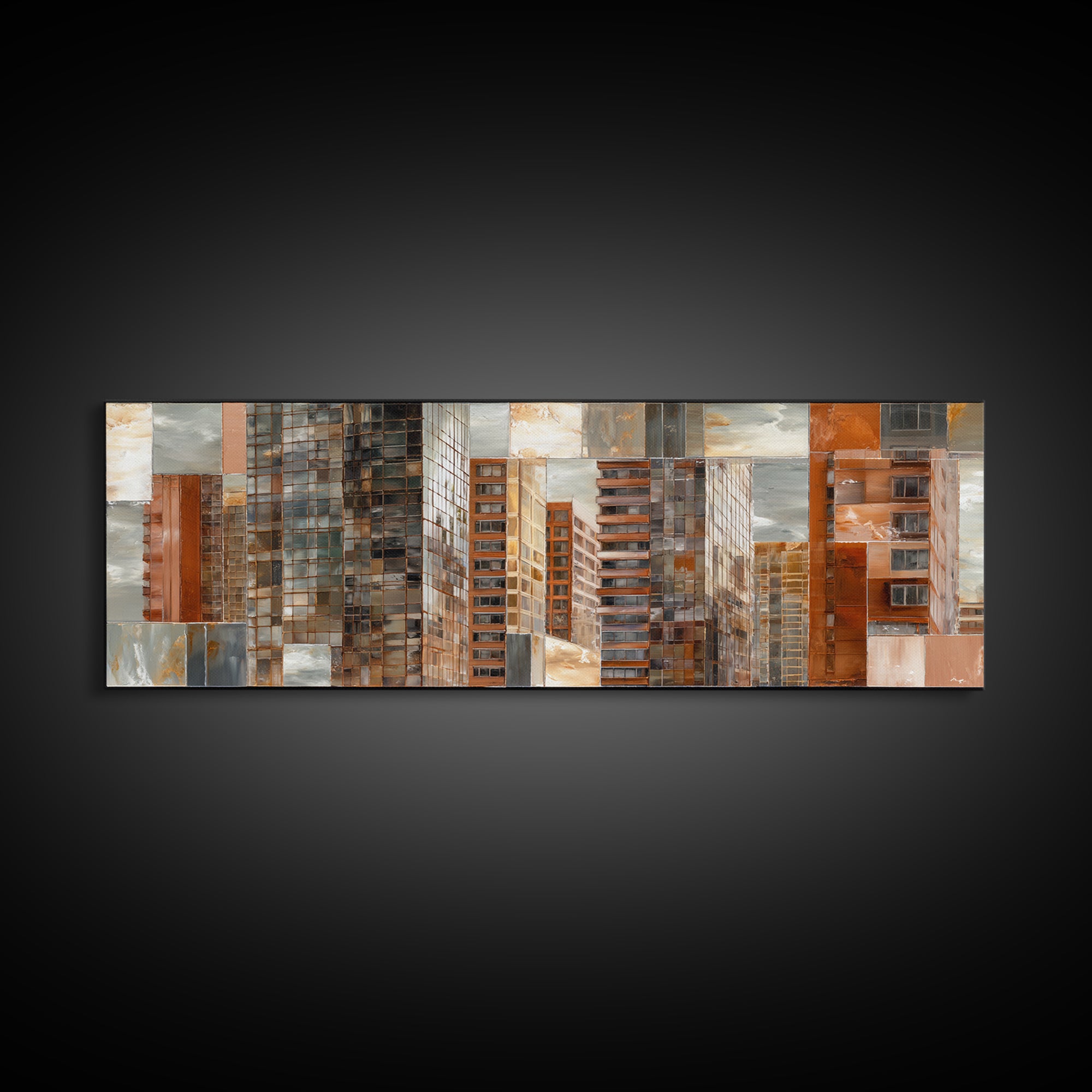 Modern Skyscraper Glass Reflections Canvas Print, Urban Art, Digital Download Art, Living Room Decor, Fine Art, Urban, URB-3x1-54