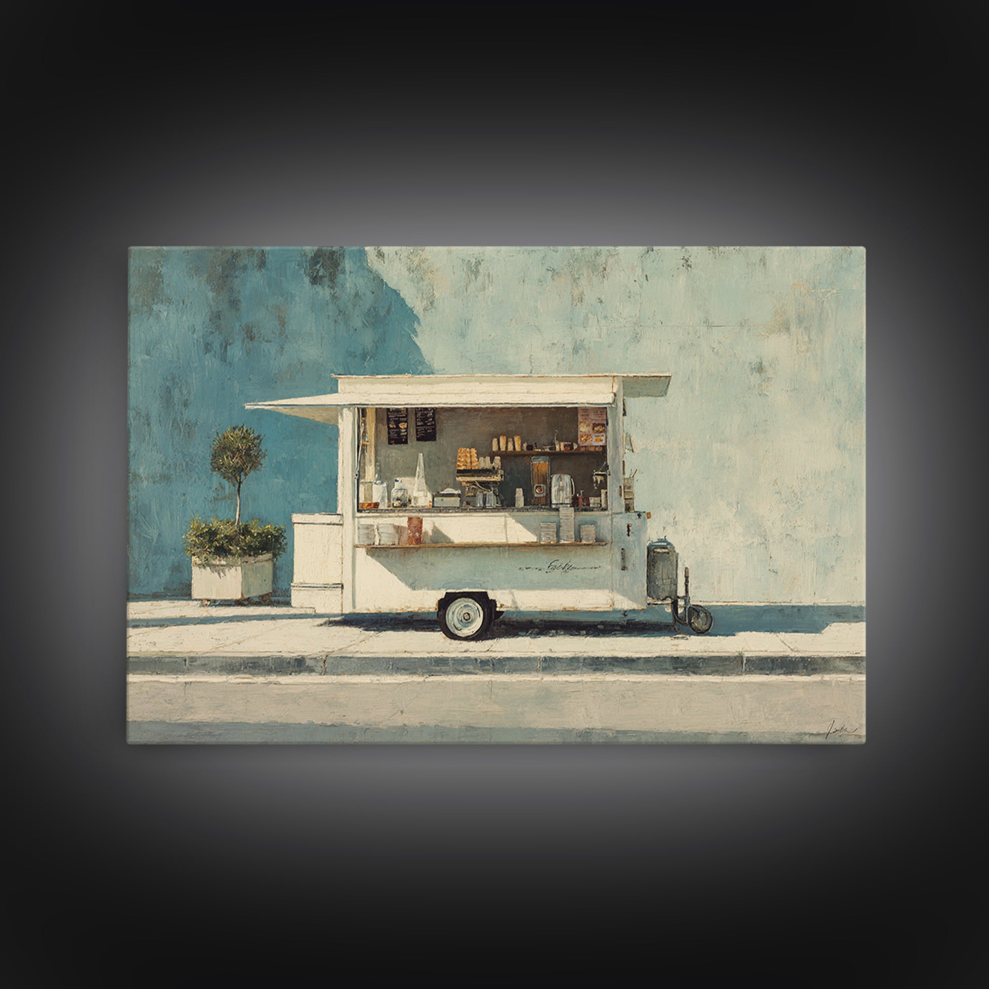Street Food Cart Still Life Without Signage Canvas Print, Urban Art, Printable Art, Living Room Decor, Fine Art, Urban, URB-3x2-3