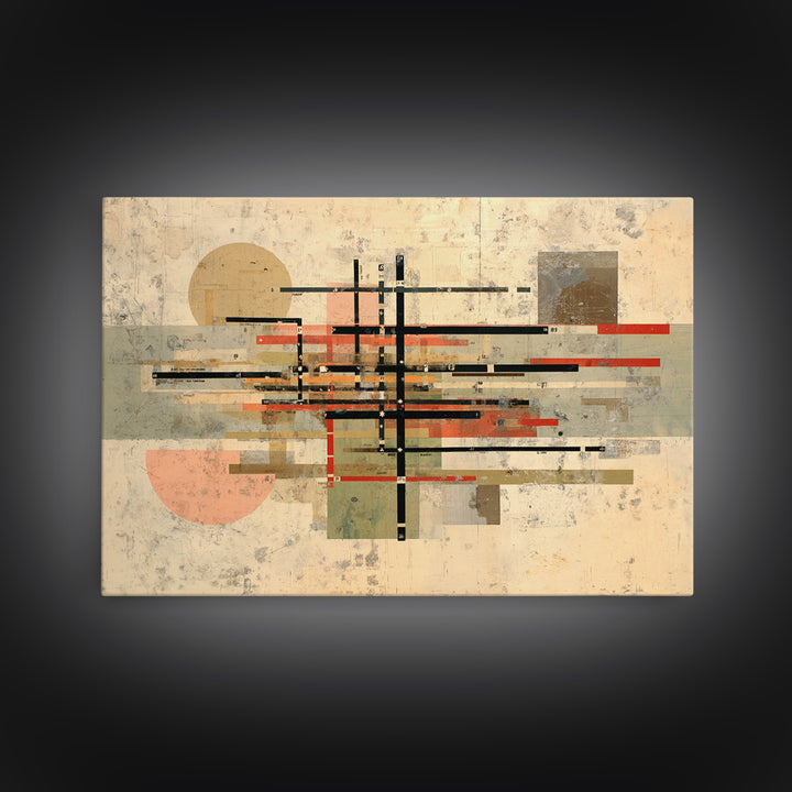 Abstract Subway Map Lines Without Labels Canvas Print, Urban Art, Queer Art, Living Room Decor, Abstract Art, Urban, URB-3x2-56