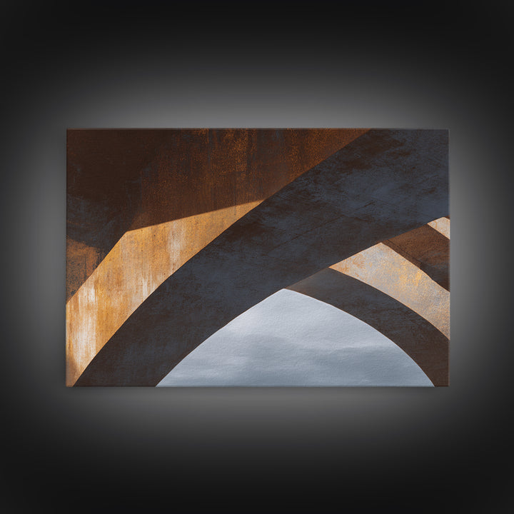 City Bridge Structure Framed Canvas Print, Urban Art, African American Art, Living Room Decor, Fine Art, Urban, Gallery Decor, URB-3x2-86