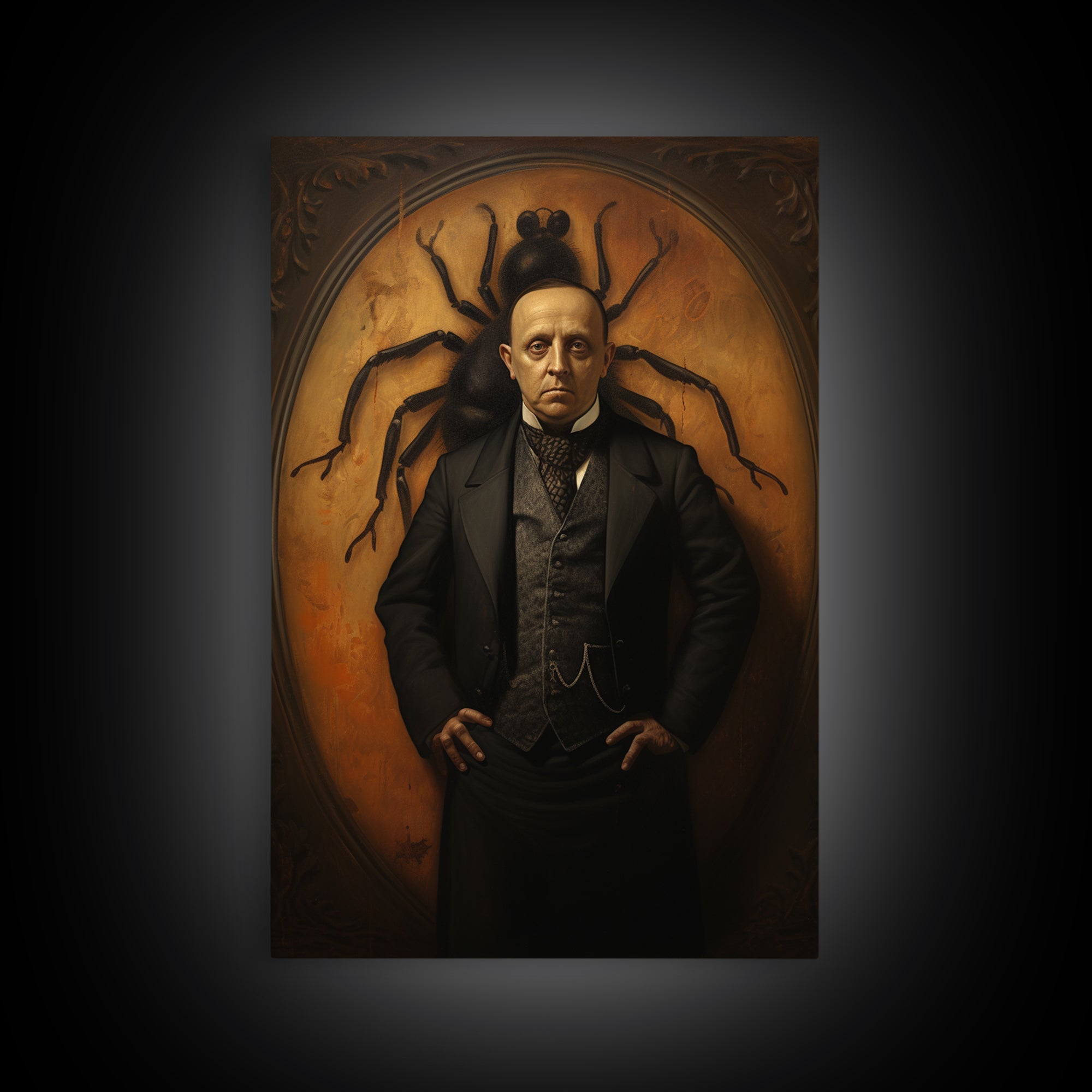 Beetle Inventor, Victorian Animal Portrait, Halloween Art, Gothic Whimsy Decor, Anthropomorphic Costume Art